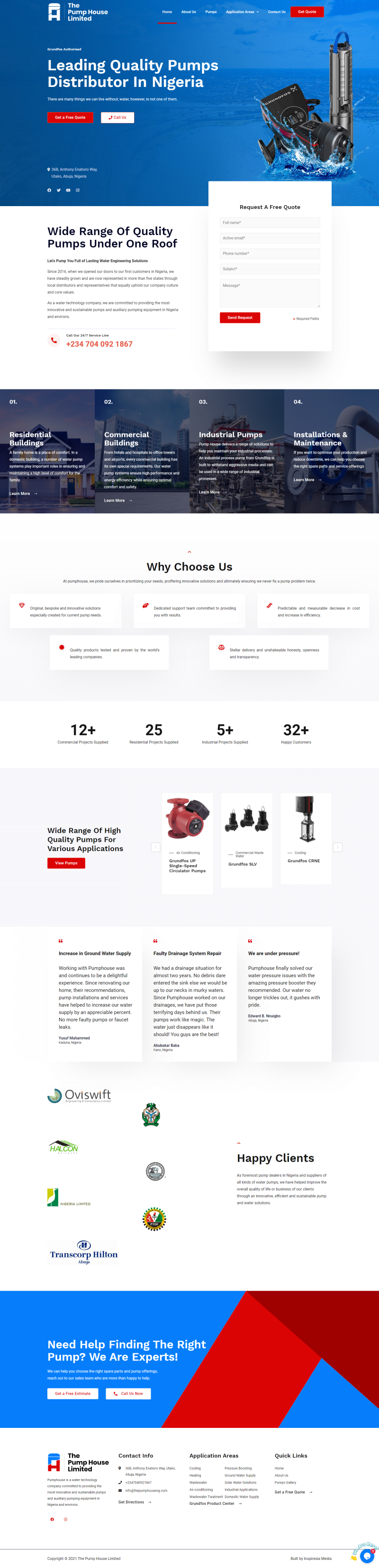 site Redesign for The Pump House Limited Inspiresia Media